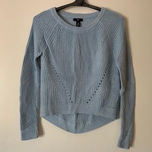 Gap Ribbed Pointelle Sweater Light Blue